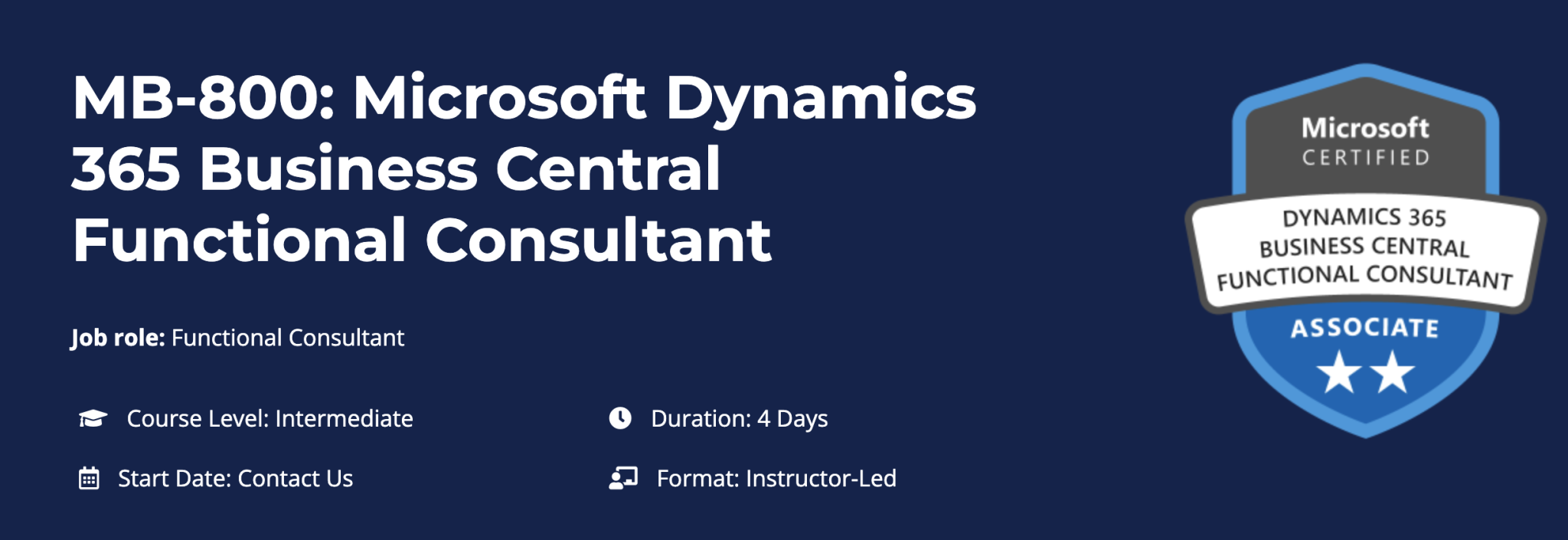 MB-800: Microsoft Dynamics 365 Business Central Functional Consultant