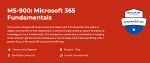 MS-900: Microsoft 365 Fundamentals