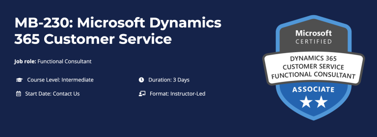 MB-230: Microsoft Dynamics 365 Customer Service