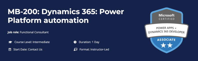 MB-200: Dynamics 365: Power Platform automation